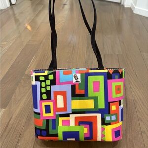 Vintage geometric print colorful bag  in perfect condition!